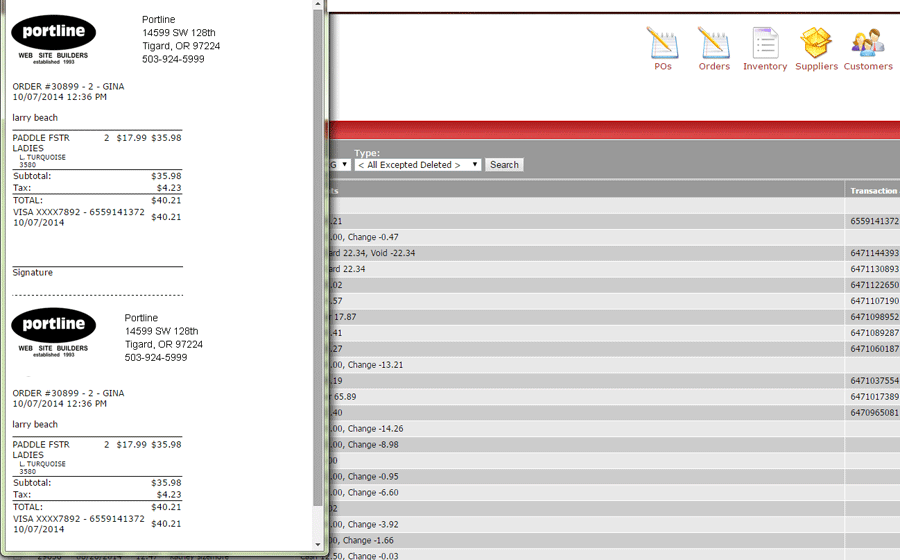 print order receipt